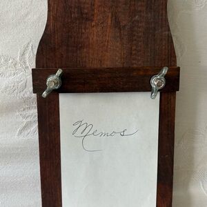 Wooden Memo Holder